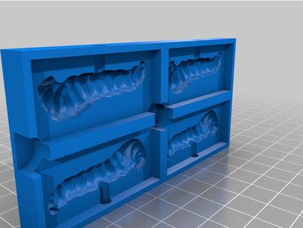 4cm caterpillar molds xenoposeidon 3d print model - Mito3D