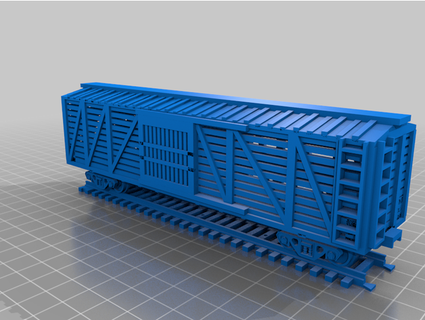 ho tren sığırlar araba caj 3d print model - Mito3D