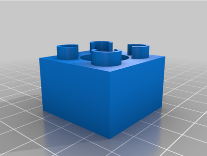 duplo 2x2 agujero lírico 3d print model - Mito3D