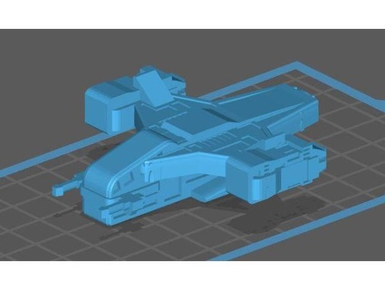 razorcrest starship spaceship model remixed tabletop games obsidian prime 3d print model - Mito3D