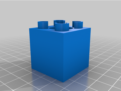 duplo 2x2x4 hole liricol 3d print model - Mito3D