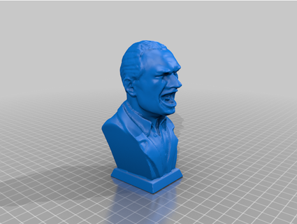 hurlant homme buste socratiqueculpture 3d print model - Mito3D