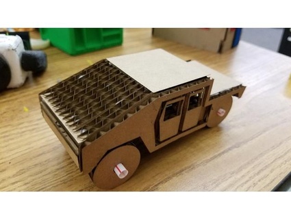 Karton Hummer Gebrüll 3d print model - Mito3D