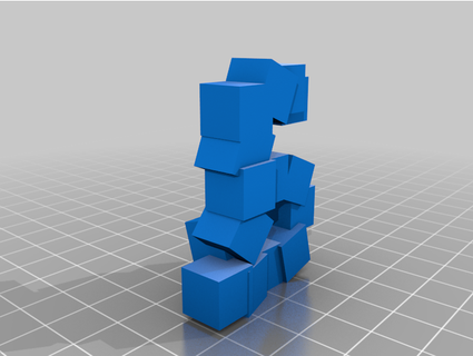 cubes lowercase ward4mm 3d print model - Mito3D