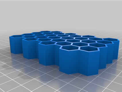 hexagonal frasco suporte organizador 3dsandman 3d print model - Mito3D