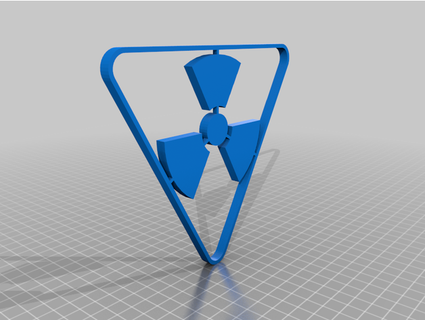 ionizzante radiazione avvertimento triangolo mite freddo 3d print model - Mito3D