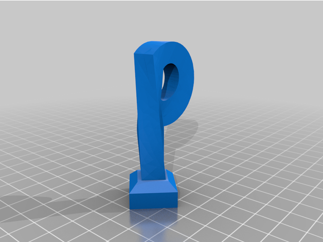 letterform upper case p danielkdoh 3D print model - Mito3D