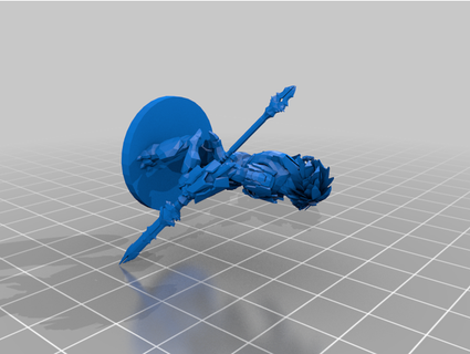 Dragonborn mızrakçı akıl hırsızı 3d print model - Mito3D