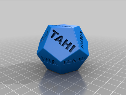 dodecahedron zar te yüzük Maori eğrelti otu 3d print model - Mito3D