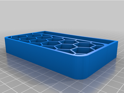 2 tiered hexagon bestagon desk stand parametised wollivan 3d print model - Mito3D