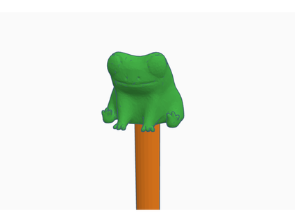 fred frog pencil topper aj gordillo 3d print model - Mito3D