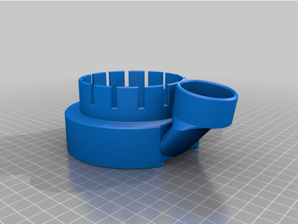 compact cnc dust shoe 80mm spindle teesocke 3d print model - Mito3D