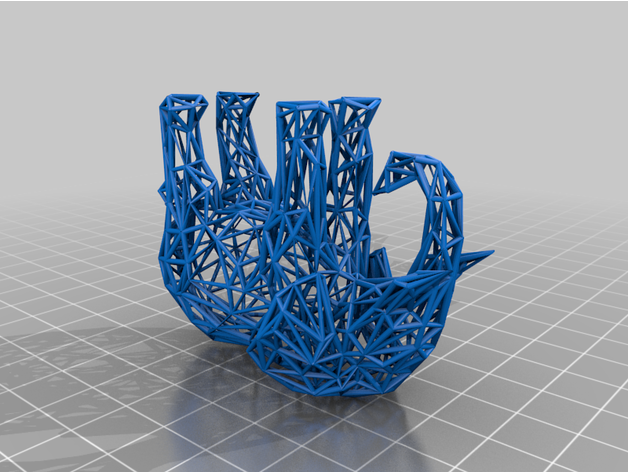 low poly elephant wireframe style teknoshark  3D print model - Mito3D