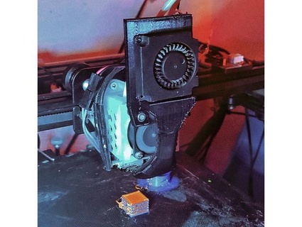 chimera mount lowered ender 5 - stock fan lysithea81 3d print model - Mito3D