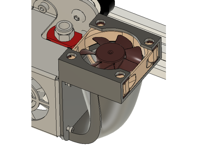 noctua suporte ventilador ender pigm0 3D print model - Mito3D