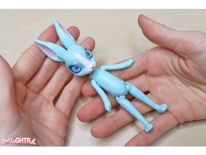 simple bunny ball-jointed doll dollightful 3d print model - Mito3D