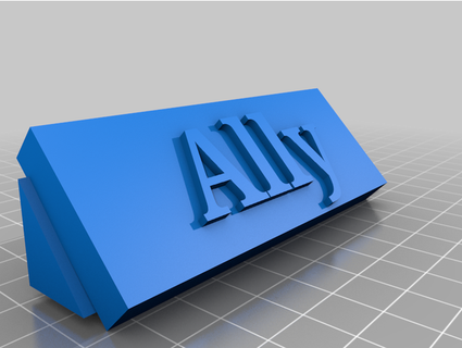 ally nameplate acsbasketball12 3d print model - Mito3D