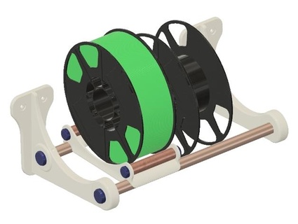 filament rack filament-regal von 2 bis 10 rollen hans-g 3d print model - Mito3D