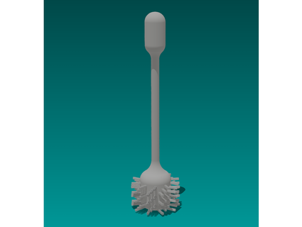 simply toilet brush t0pless 3d print model - Mito3D