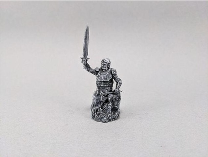 28mm unfinished knight statue curufin 3d print model - Mito3D