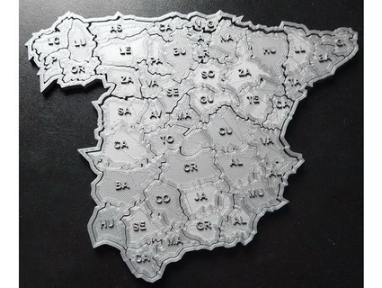 puzzle mapa espa por provinces communautés autonome jordihobbies 3d print model - Mito3D