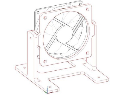 supporter 92mm ventilateur 0mma 3d print model - Mito3D