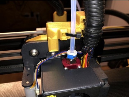 ender 5 plus hotend support cable holder bl-touch pakkko 3d print model - Mito3D