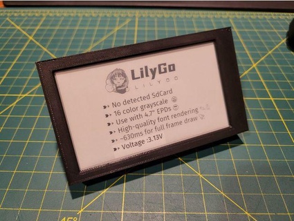 caso funda estante soporte Lilygo t5 47 pulgada paper monitor mario 3d print model - Mito3D