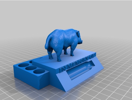 wild boar trophy stand memory dykkalle 3d print model - Mito3D