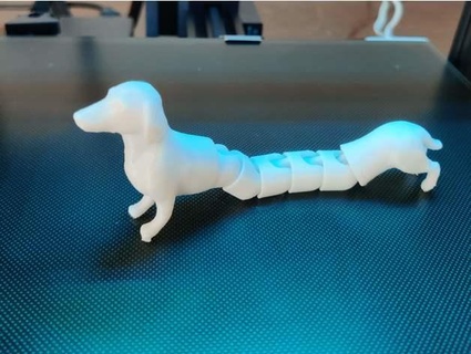 flexível dachshund doce 3d print model - Mito3D