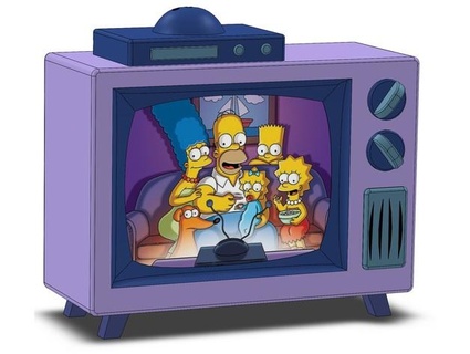 Simpsons tv televisão chifonada 3d print model - Mito3D