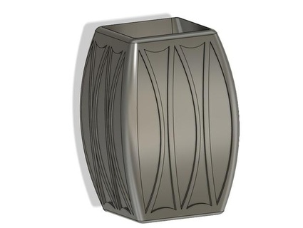 square vase pot pattern johnkh 3d print model - Mito3D