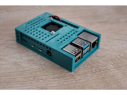 raspberry pi 4 case - voronoid round compatible 3 x 3cm fans akyelle 3d print model - Mito3D