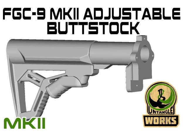 fgc9mkii regolabile buttstock districare 3D print model - Mito3D