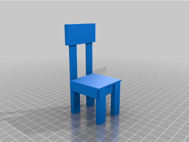 chair v1 real size - customizable ommtom 3D print model - Mito3D