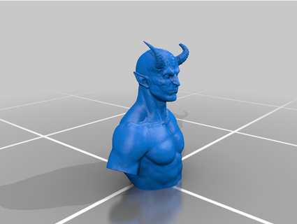 démon buste joncirion 3d print model - Mito3D