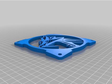 140mm witcher side fan grill gkool 3d print model - Mito3D