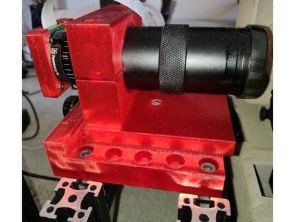 raspberry pi high quality camera microscope mount windchine 3d print model - Mito3D