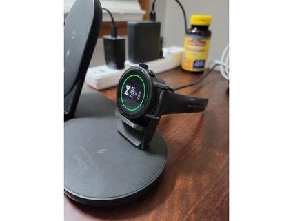 fossil wearos watch stand aukey 3 1 wireless charging station loof2736 3d print model - Mito3D