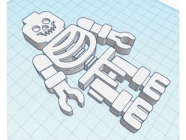 esqueleto refrigerador imán 7 trozo conjunto averybee 3D print model - Mito3D