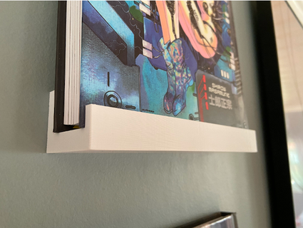 mur monté livre afficher supporter protohuf 3d print model - Mito3D