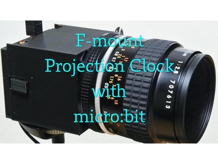 f-mount projection clock micro bit shiura 3d print model - Mito3D