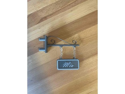 hanging wall sign wandschild andyard 3d print model - Mito3D