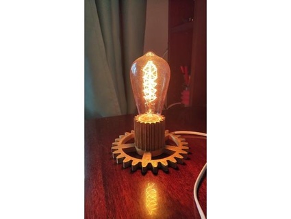 lamp stand steampunk gear e27 aleksandr ru 3d print model - Mito3D