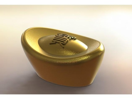 ancient chinese gold ingot - pray covid-19 bruce goodman 3d print model - Mito3D