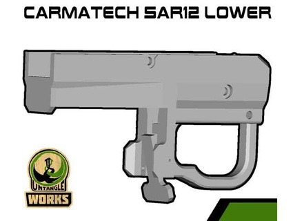 carmatech sar12 lower custom rifle stock untangle 3d print model - Mito3D