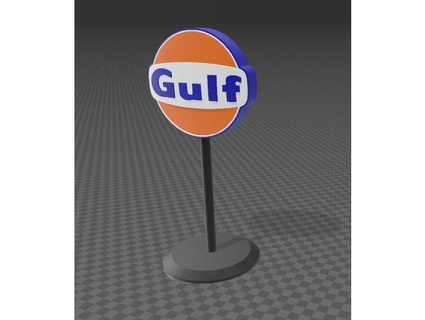 gas station sign 9 0patience 3d print model - Mito3D