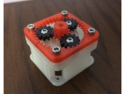 nema-17 1 4 step-up gearbox remote direct drive dalia5 3d print model - Mito3D