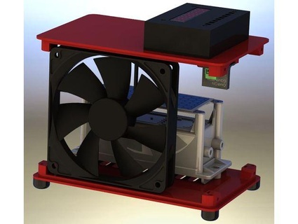 ozônio gerador caso bainha 120mm ventilador tifóide 3d print model - Mito3D