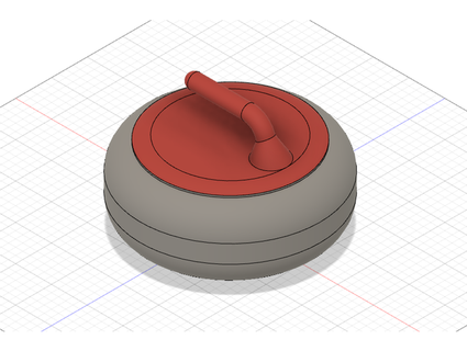 curling stone thewall191 3d print model - Mito3D